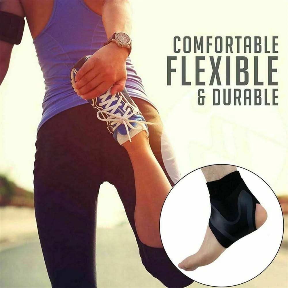 Adjustable Compression Sleeve for Ankle Support and Pain Relief