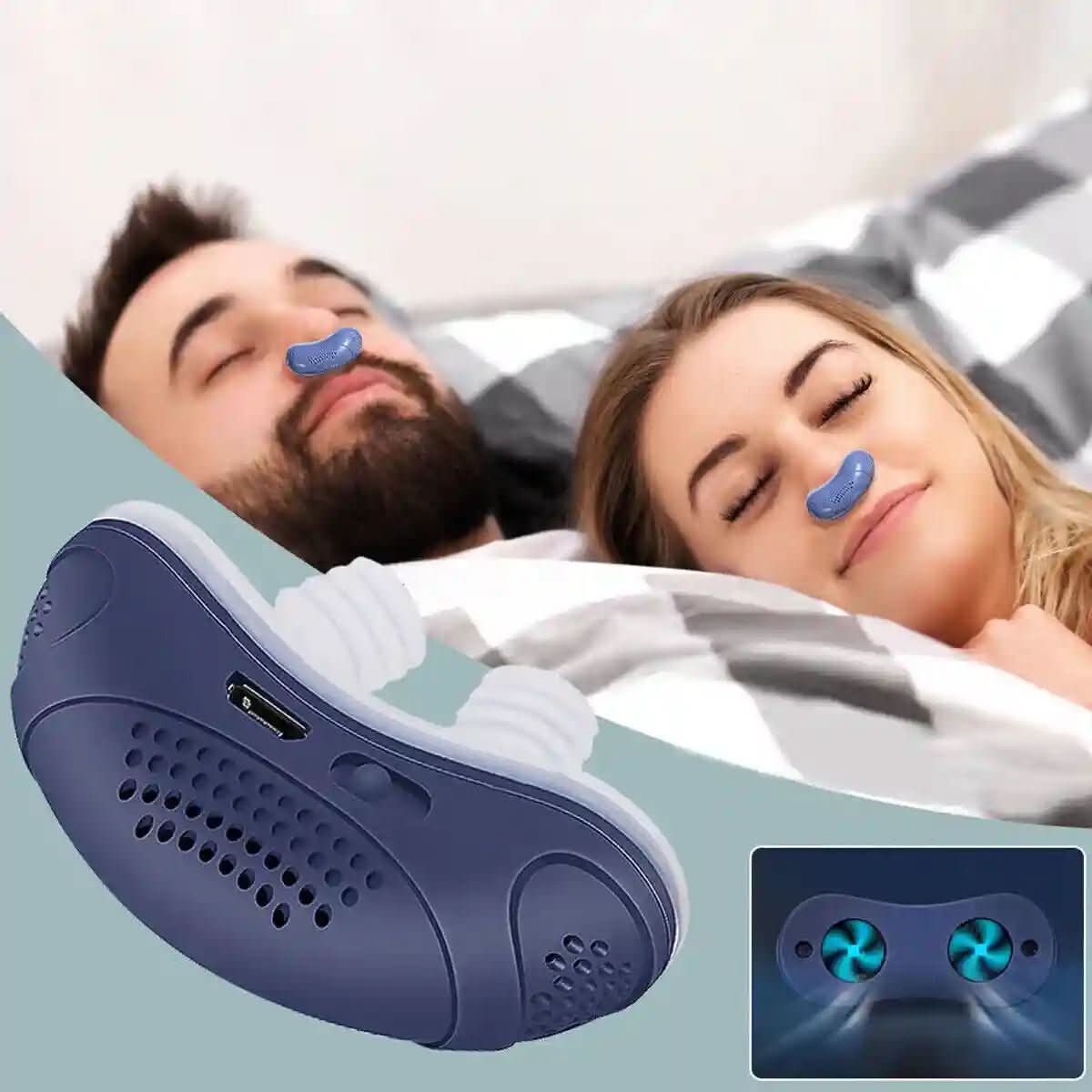 Compact Anti-Snoring Device with Airflow | Mask-Free Breathing Aid | USB Rechargeable