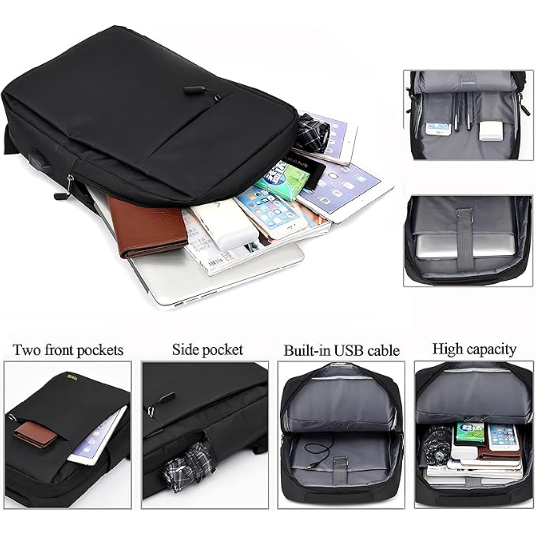 SecureTech Backpack with USB Charging and RFID Defense