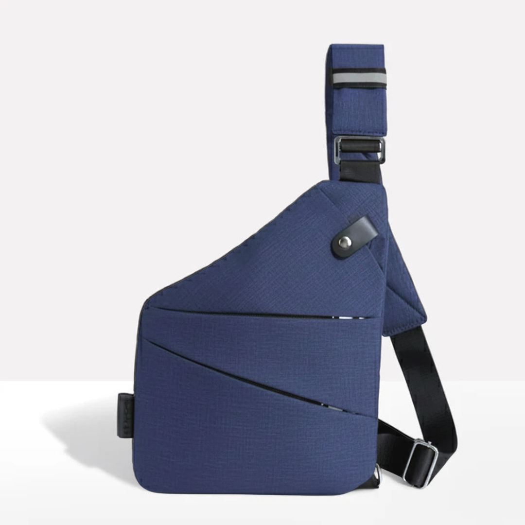 Chic Black Crossbody Bag with RFID Safety and Waterproof Design