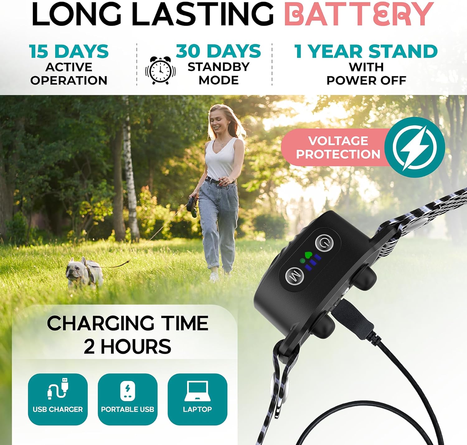 Smart Bark Control Collar with Sound and Vibration Detection