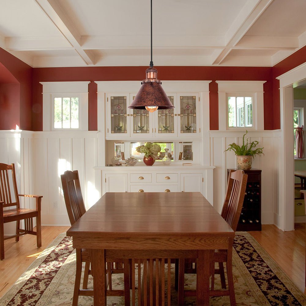 Adjustable Antique Copper Pendant Light for Stylish Interiors