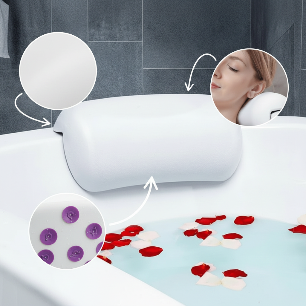 AquaRest - Waterproof Bath Pillow for Ultimate Comfort