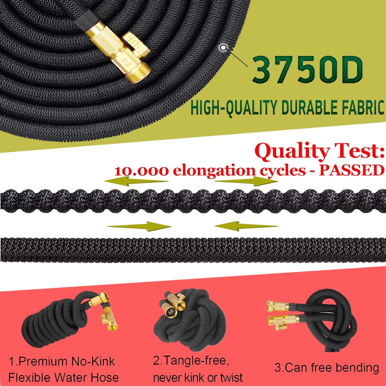 HydraFlow Expandable Garden Hose - Lightweight & Durable
