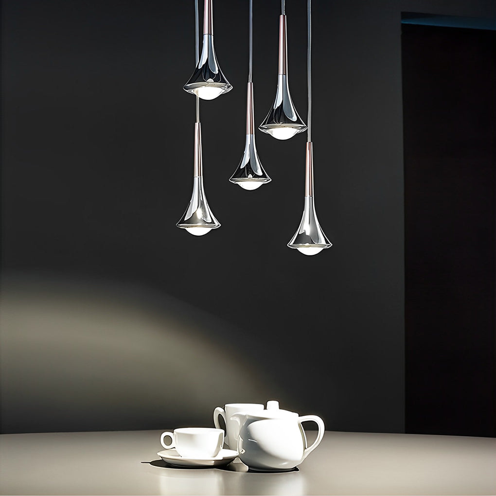 Elysian Glow Teardrop Pendant Light: Modern LED Elegance