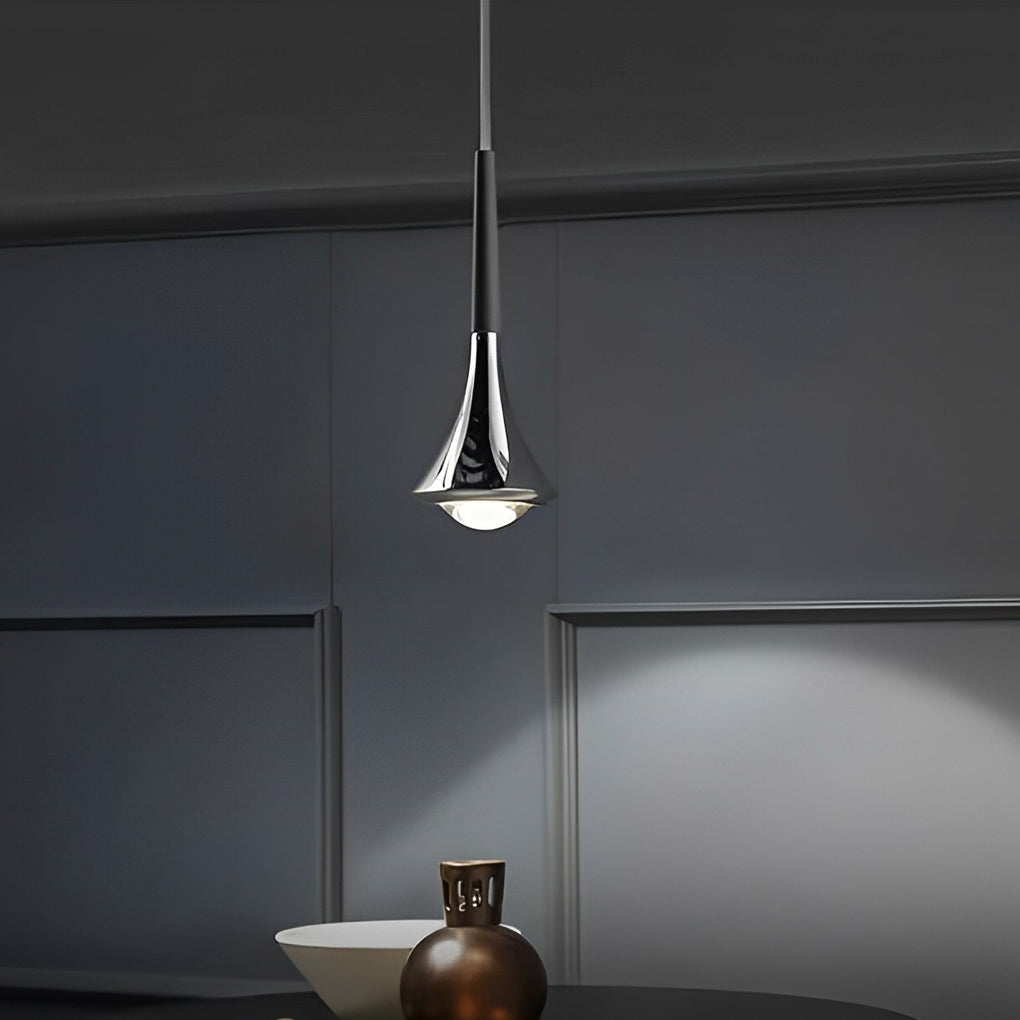 Elysian Glow Teardrop Pendant Light: Modern LED Elegance