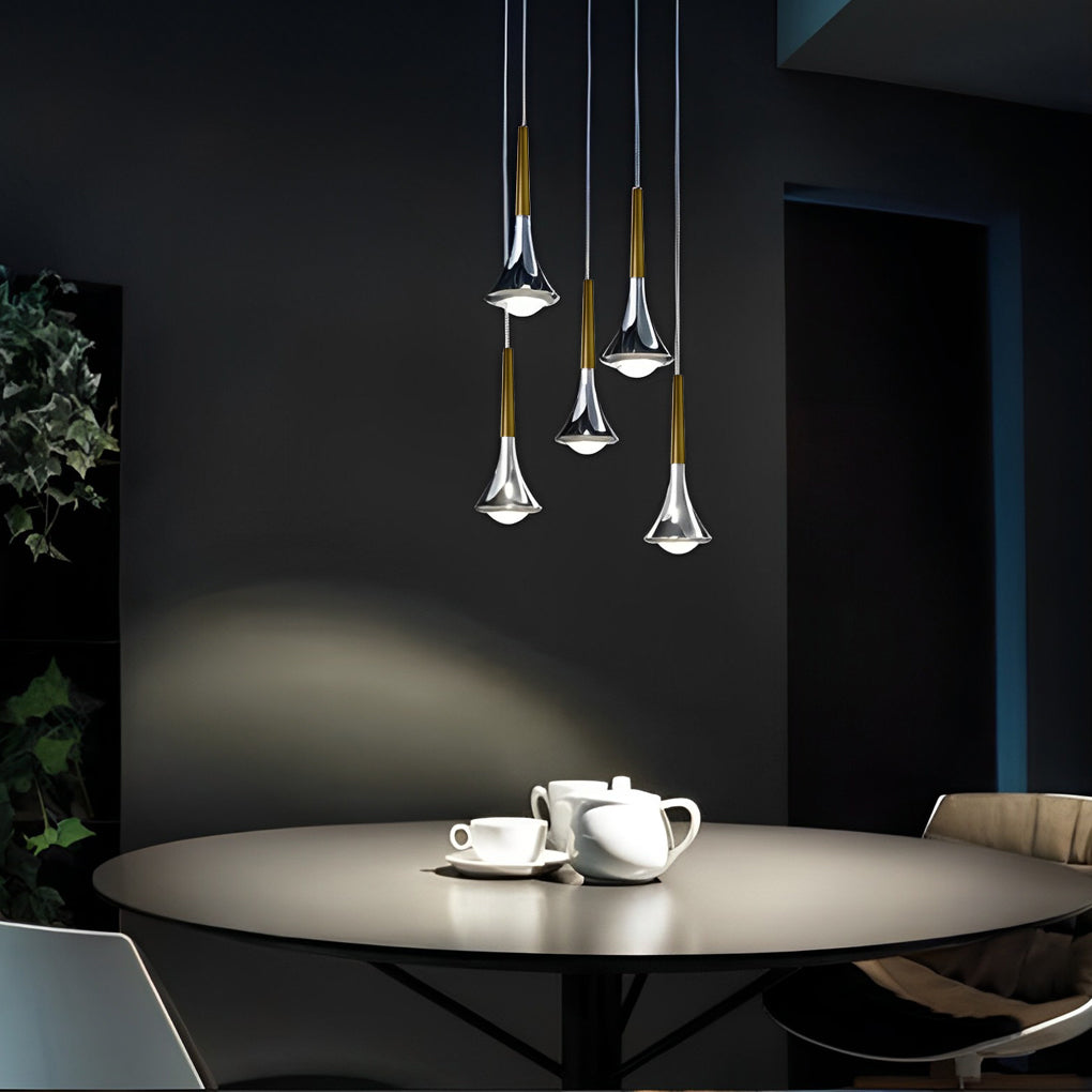 Elysian Glow Teardrop Pendant Light: Modern LED Elegance