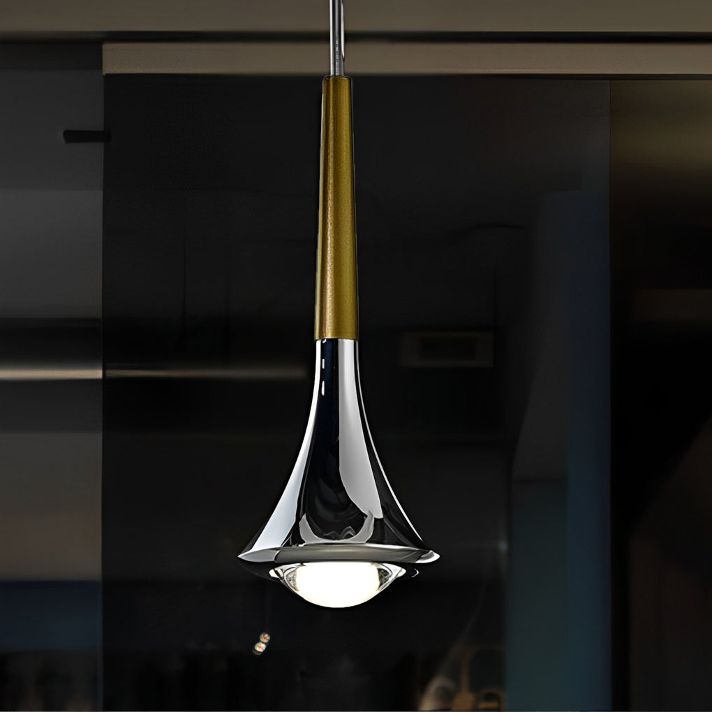 Elysian Glow Teardrop Pendant Light: Modern LED Elegance