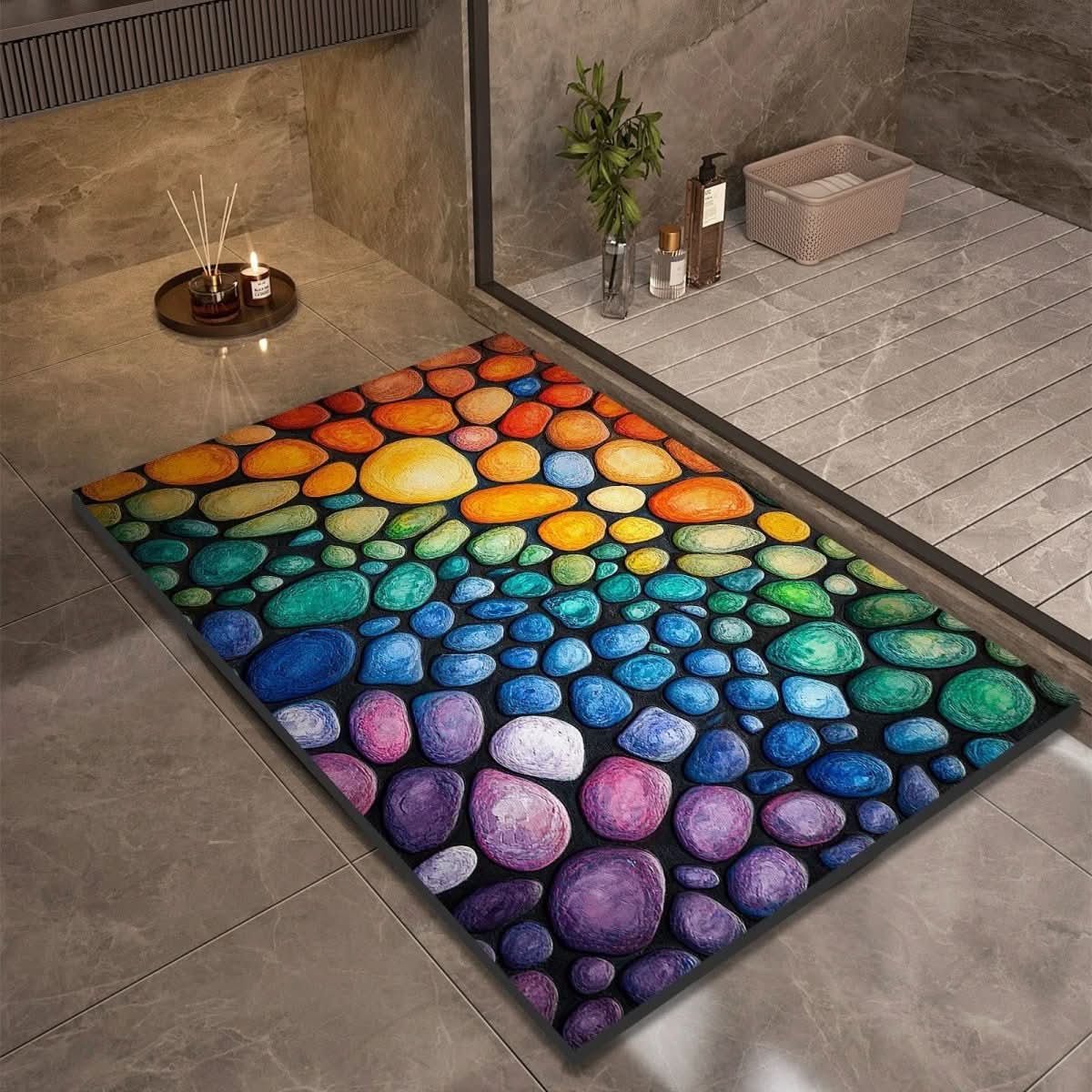 Quick-Dry Safety Mat for a Stylish Bathroom Experience