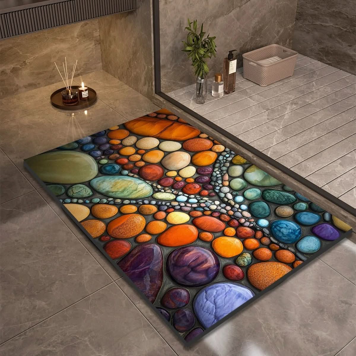 Quick-Dry Safety Mat for a Stylish Bathroom Experience