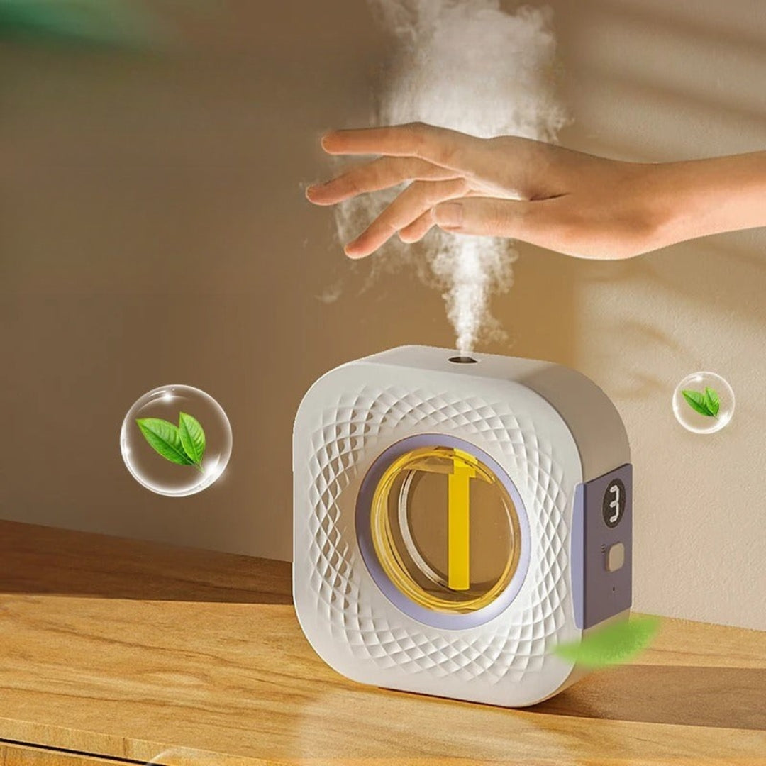 Wall-Mounted Essential Oil Diffuser and Air Cleaner with Colorful Night Light