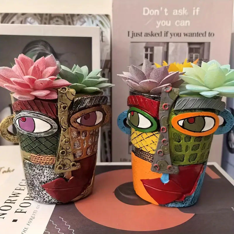 Artisan Face Planter - Handcrafted Modern Home Decor