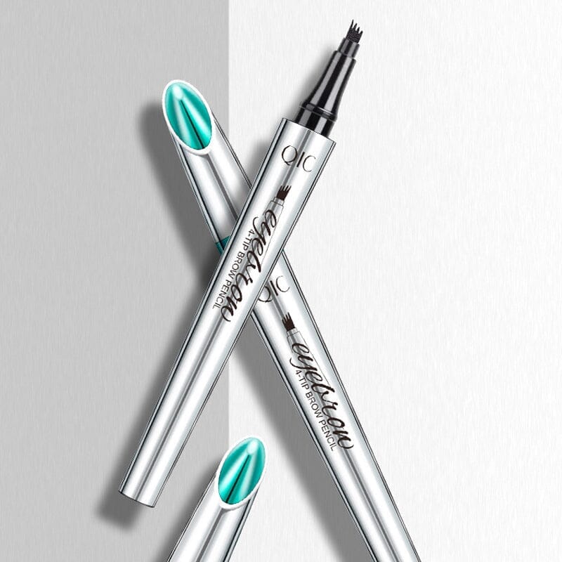 Waterproof 3D Eyebrow Pencil with 4 Fork Tips - Microblading Effect