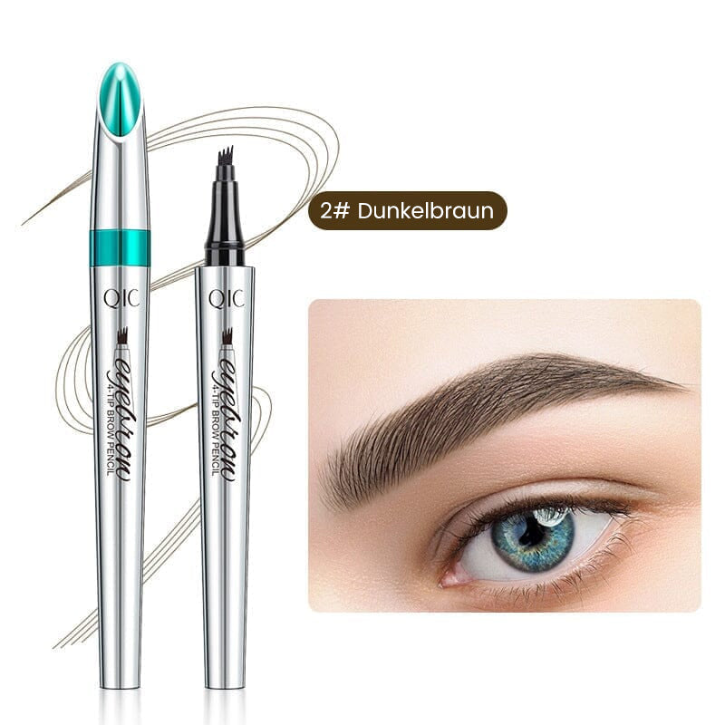 Waterproof 3D Eyebrow Pencil with 4 Fork Tips - Microblading Effect
