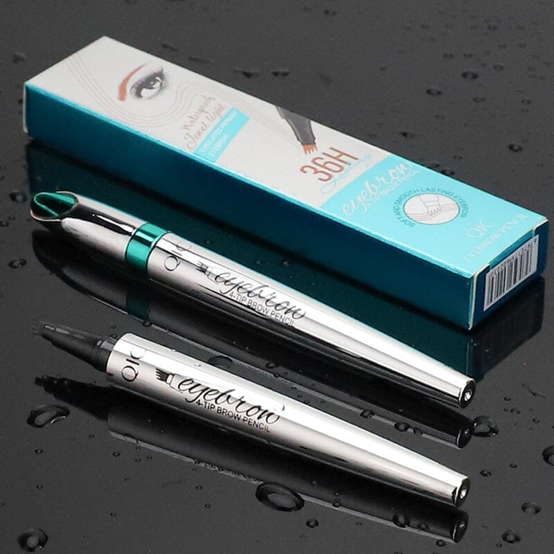 Waterproof 3D Eyebrow Pencil with 4 Fork Tips - Microblading Effect