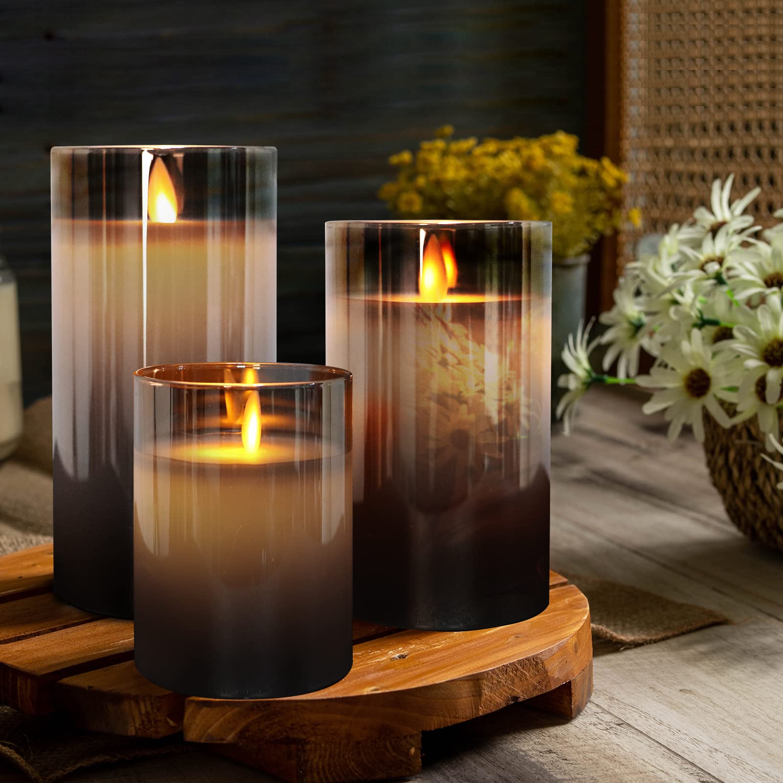 IllumiGlow Remote-Controlled LED Candle Trio