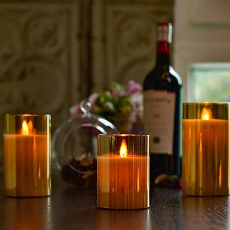 IllumiGlow Remote-Controlled LED Candle Trio