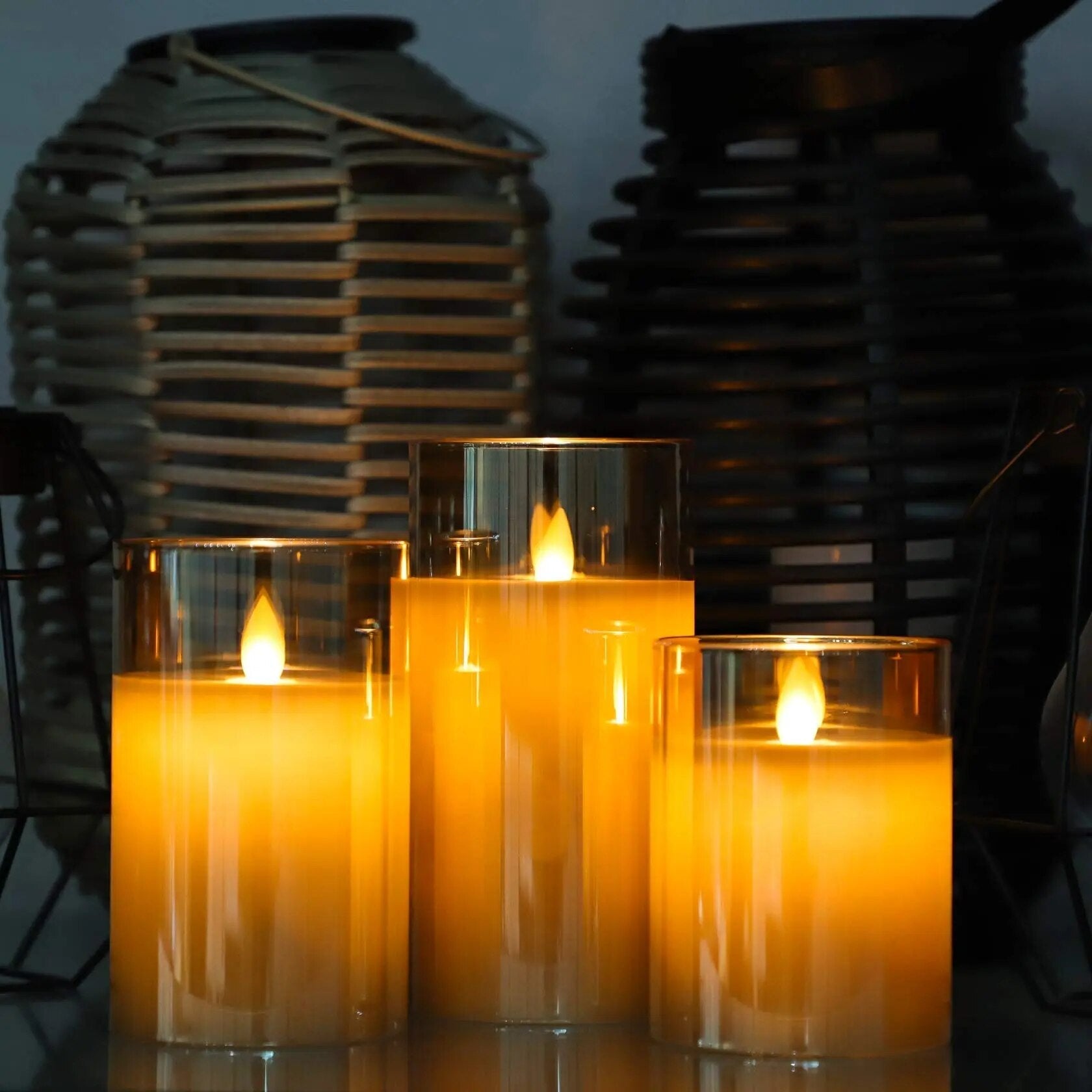 IllumiGlow Remote-Controlled LED Candle Trio