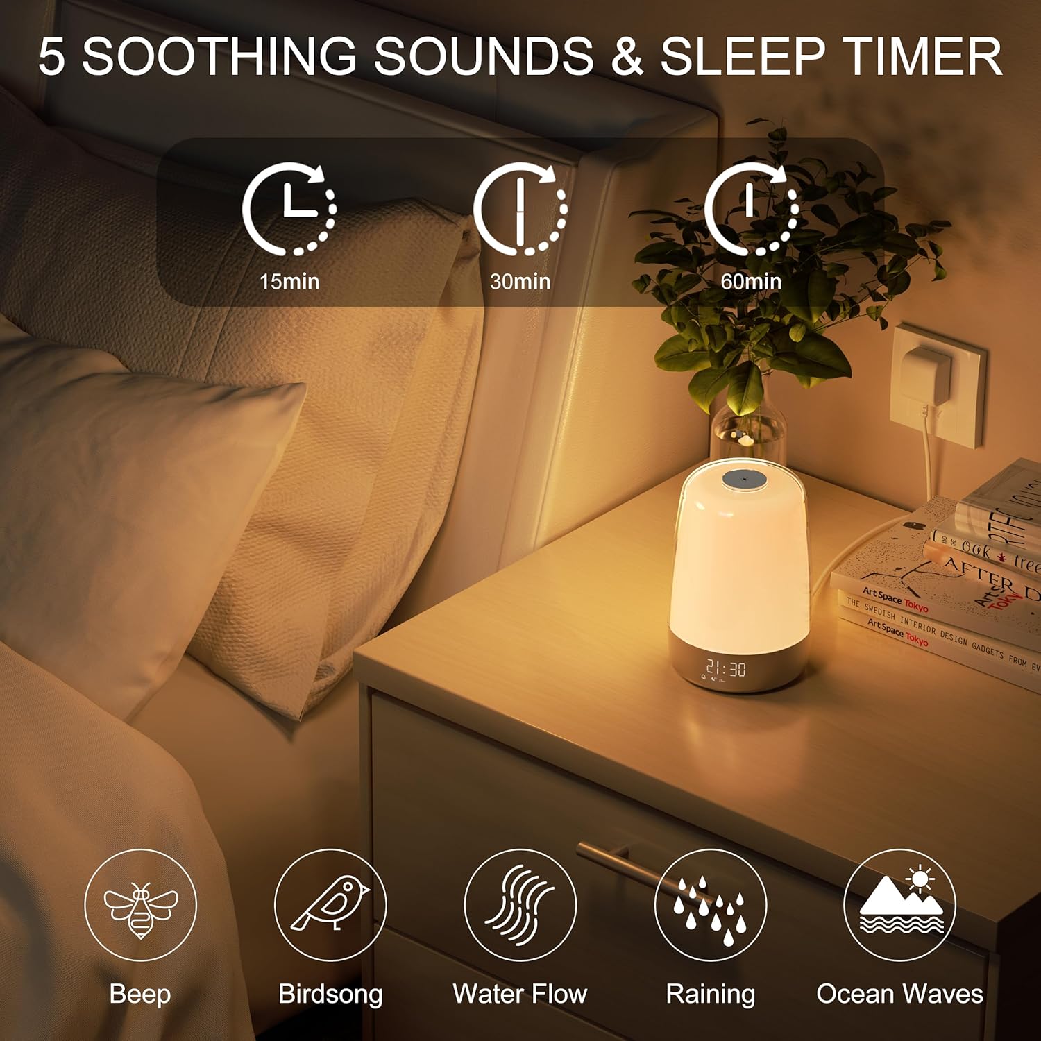 Harmony Dawn Light Alarm Clock with Soothing Sounds