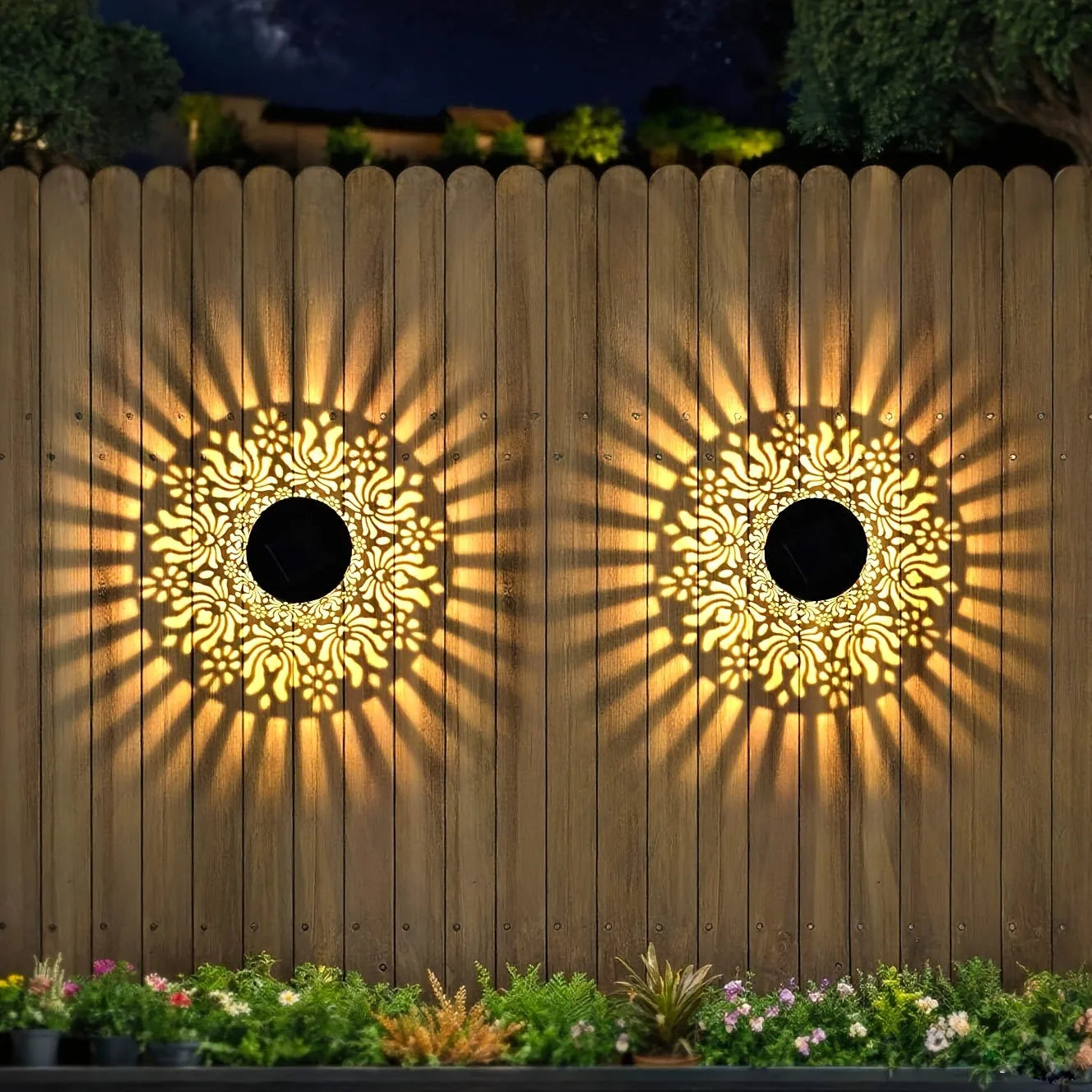 Outdoor Light | Peony Pattern | Wireless Installation | Night Bloom
