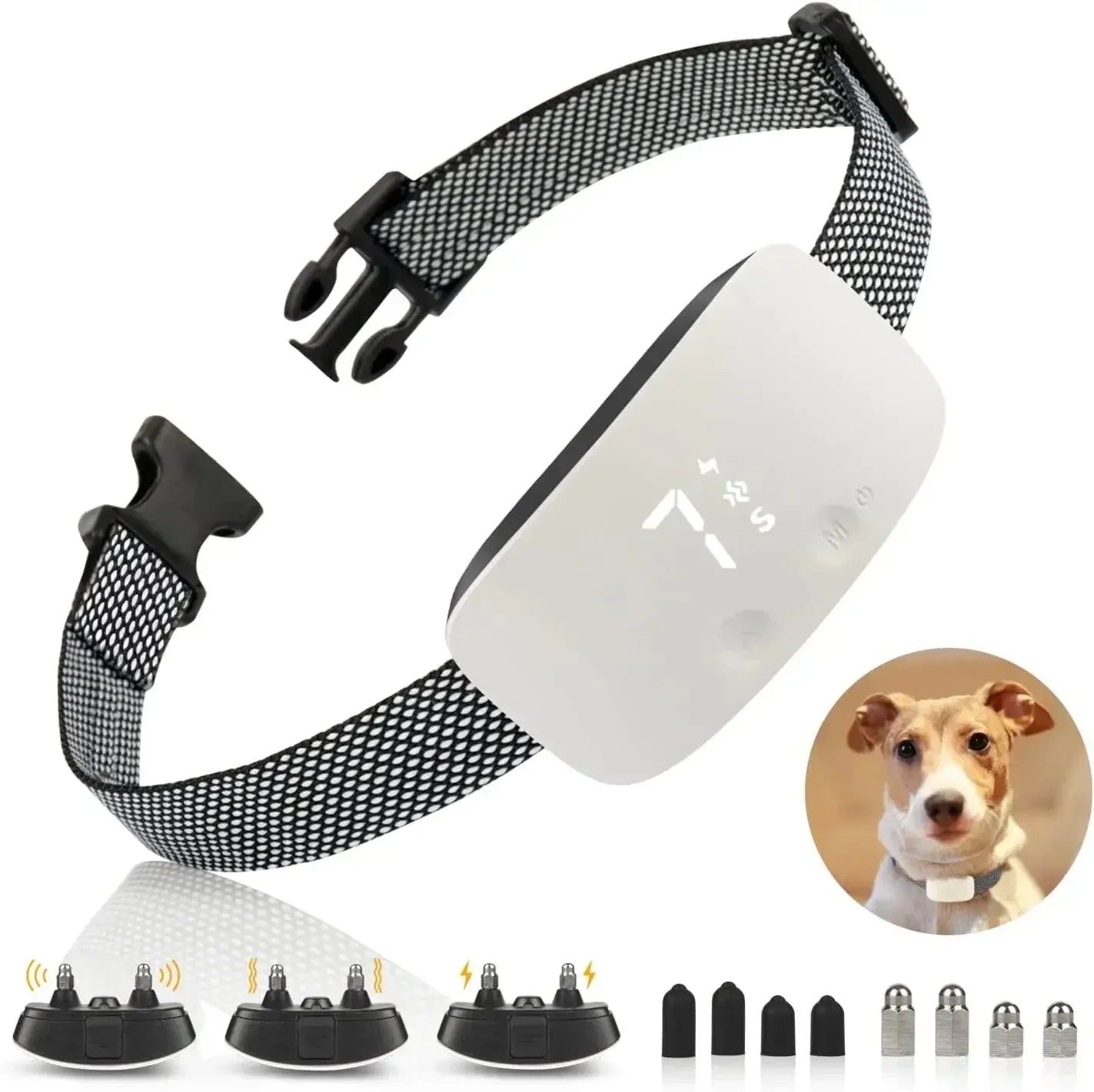Rechargeable Waterproof Bark Control Collar for All Breeds