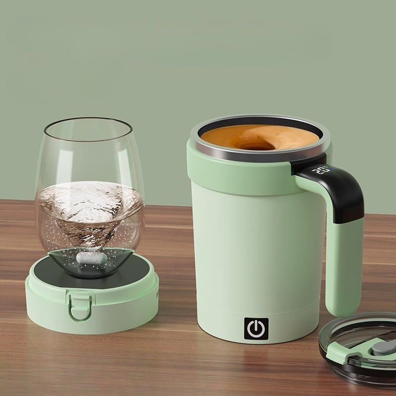 Smart Stirring Mug with Temperature Control – USB Rechargeable, BPA-Free, Leak-Resistant Design