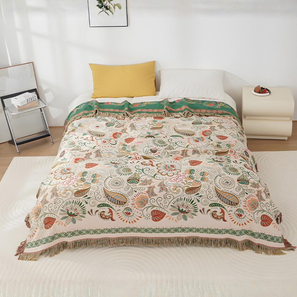 Chic Reversible Cotton Gauze Throw Blanket for Cozy Living