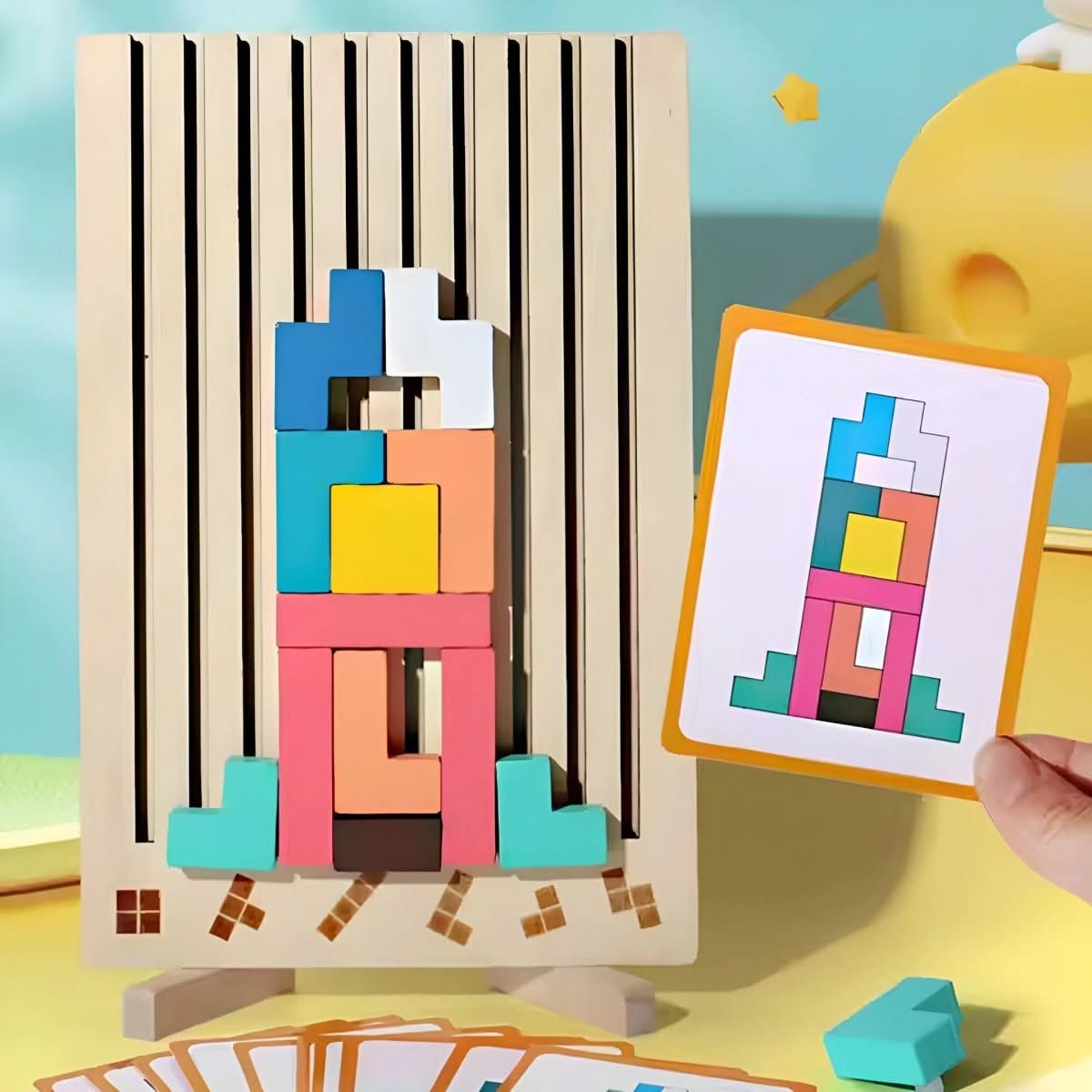 Wooden Stacking Puzzle for Imaginative Play and Skill Development