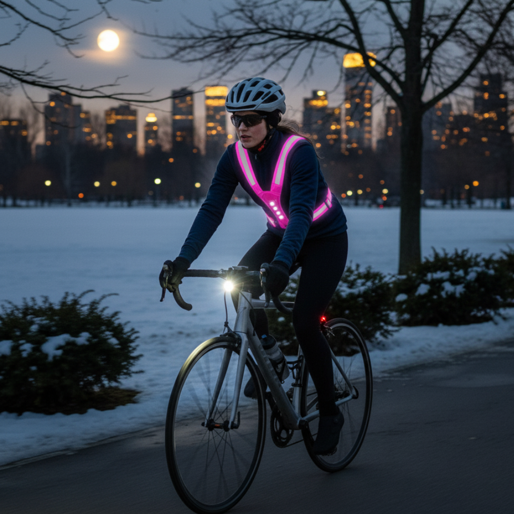 Versatile LED Safety Vest – Illuminate Your Nighttime Runs