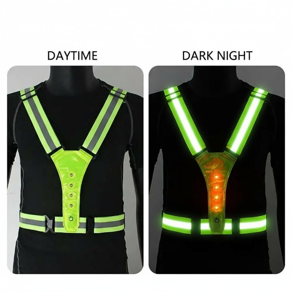 Versatile LED Safety Vest – Illuminate Your Nighttime Runs