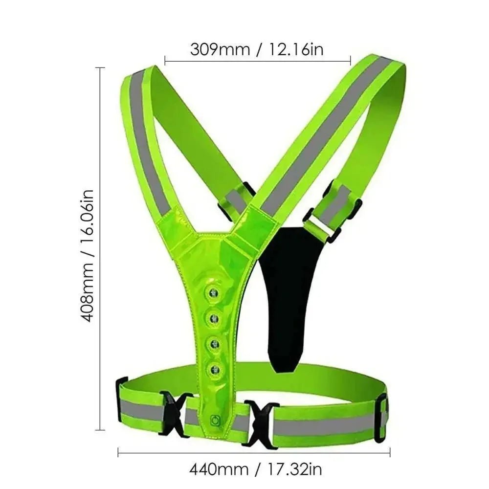 Versatile LED Safety Vest – Illuminate Your Nighttime Runs