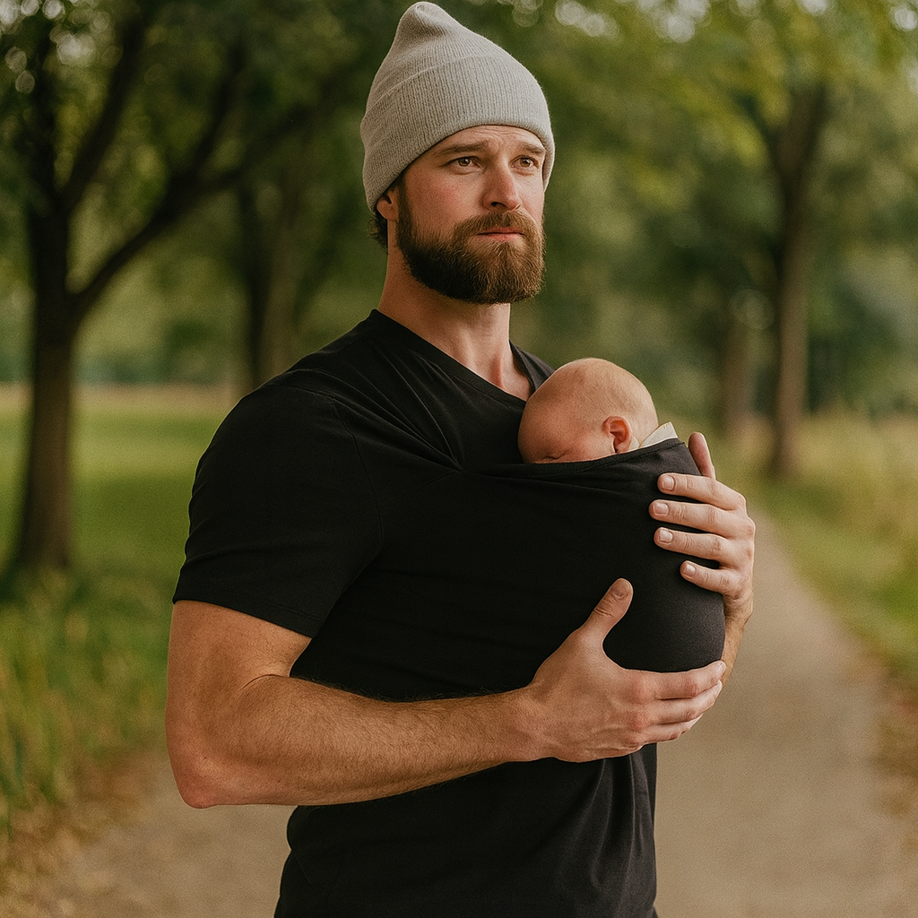 Baby Carrier Shirt | Hands-Free Baby Bonding | Stretchy Kangaroo Wrap Shirt