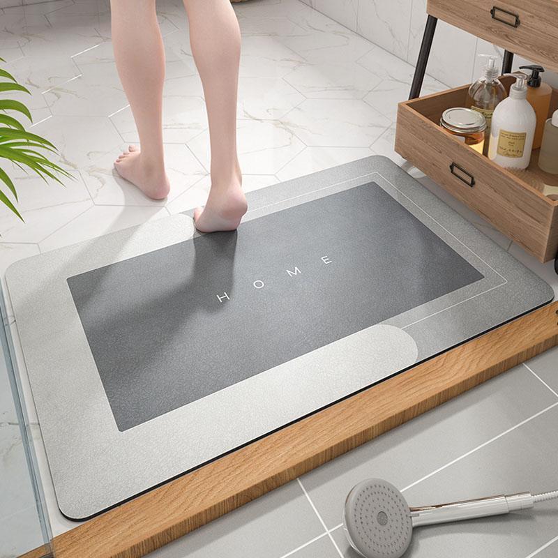 Quick-Drying Bath Mat | Highly Absorbent Microfiber | Non-Slip | Aqua Soft