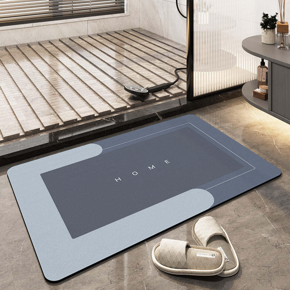 Quick-Drying Bath Mat | Highly Absorbent Microfiber | Non-Slip | Aqua Soft