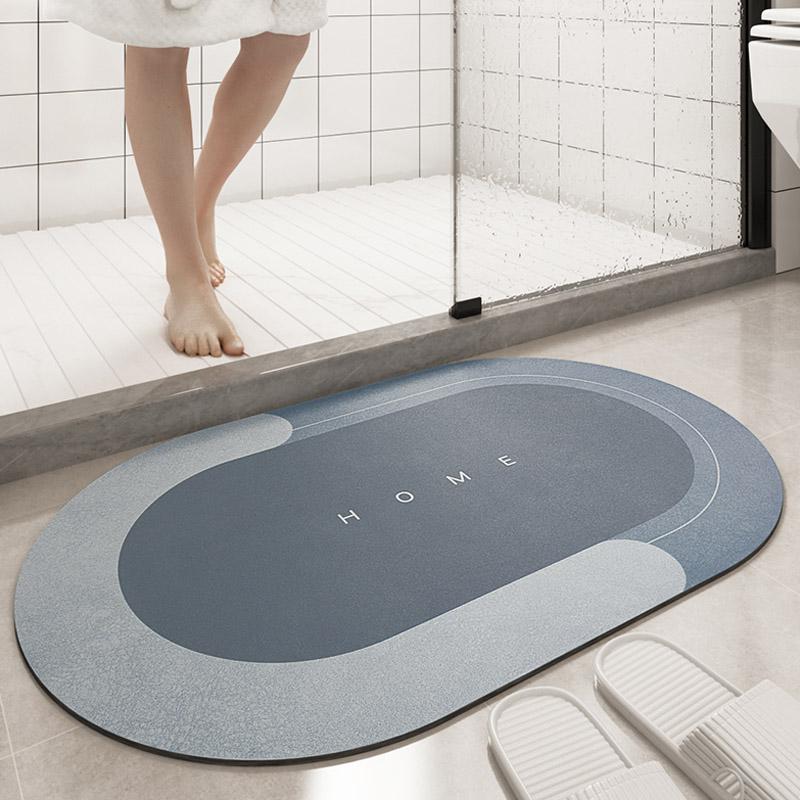 Quick-Drying Bath Mat | Highly Absorbent Microfiber | Non-Slip | Aqua Soft