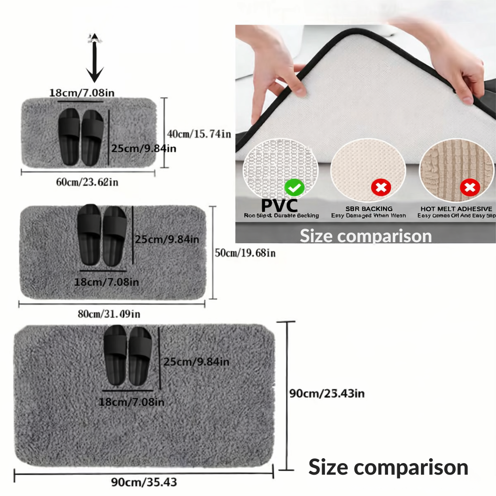 Bath Mat | Soft & Quick-Drying | Non-Slip Design