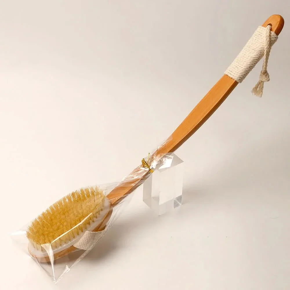 Foldable Bamboo Bath Brush for Scrubbing and Massage