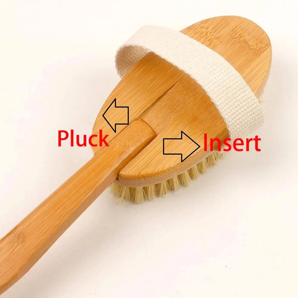 Foldable Bamboo Bath Brush for Scrubbing and Massage