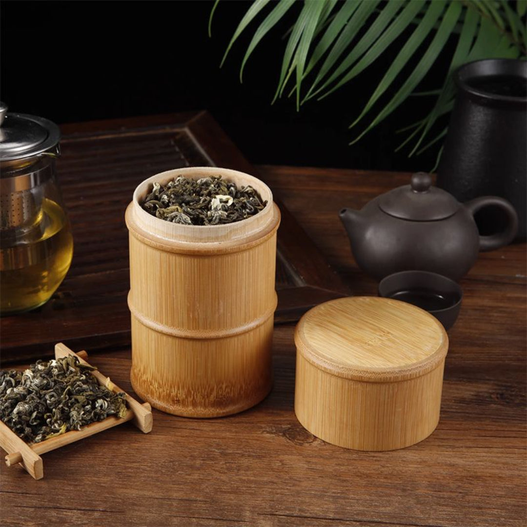 Eco-Friendly Bamboo Food Storage Jar with Lid - Multiple Sizes