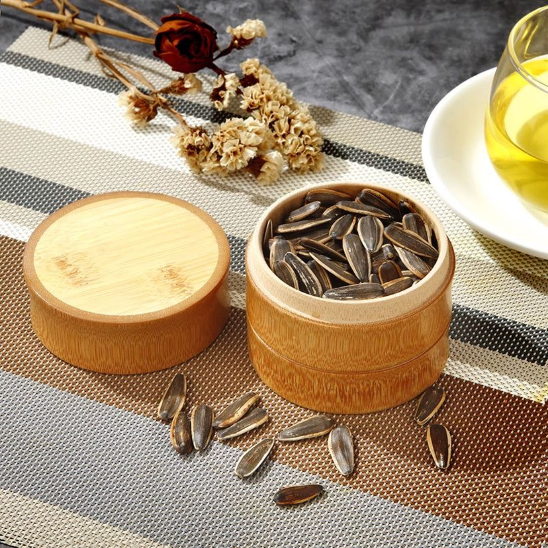 Eco-Friendly Bamboo Food Storage Jar with Lid - Multiple Sizes