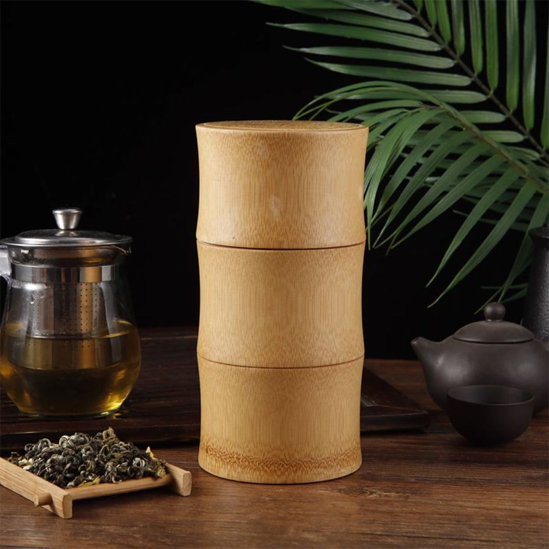 Eco-Friendly Bamboo Food Storage Jar with Lid - Multiple Sizes