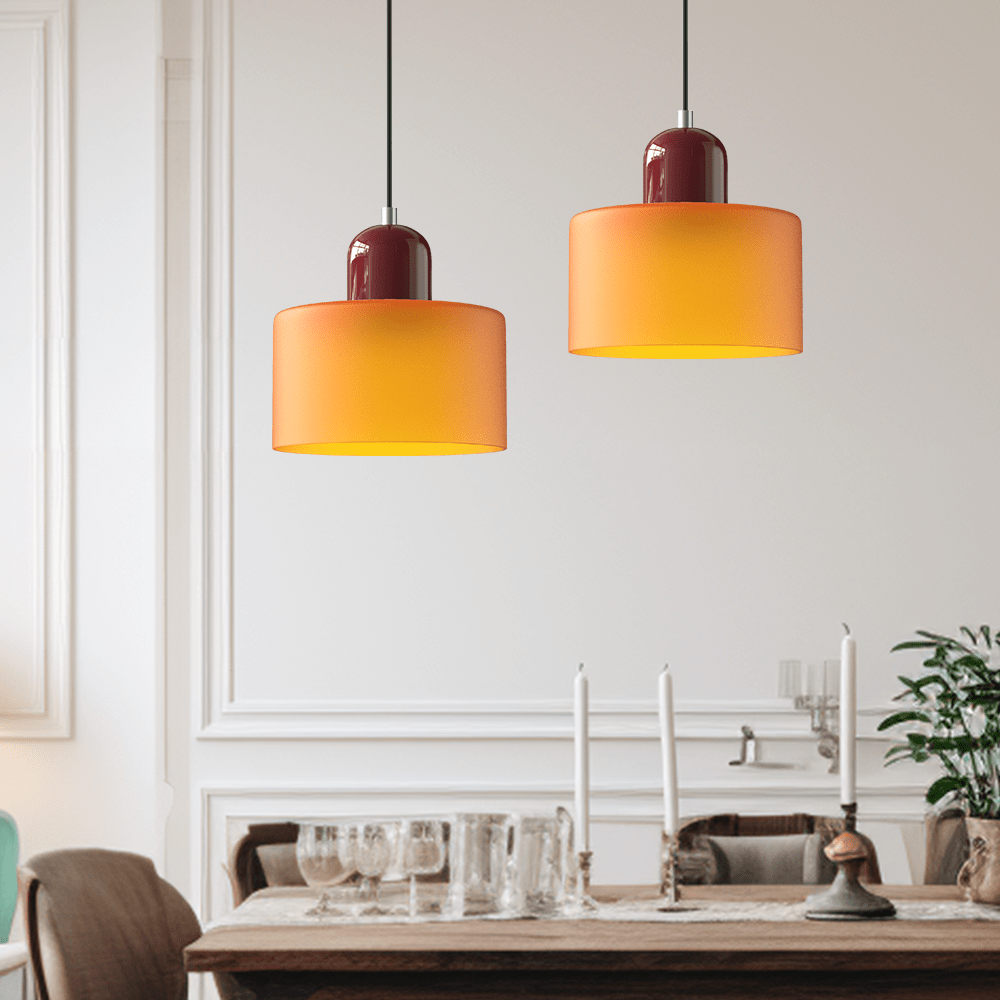 Modern Glass Pendant Light Inspired by Bauhaus Design for Interiors