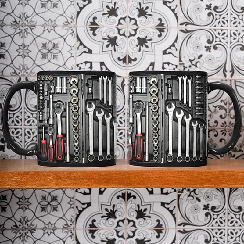 Mechanic Coffee Mug | Detailed Tool Print | Workman's Cup