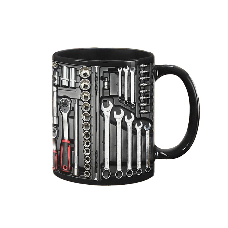 Mechanic Coffee Mug | Detailed Tool Print | Workman's Cup