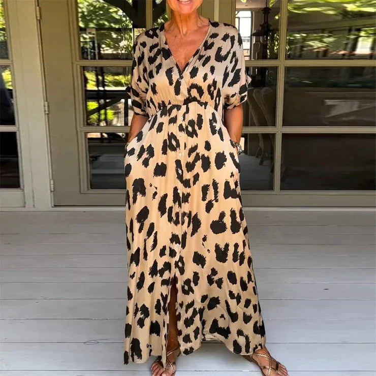 Leopard Print Maxi Dress