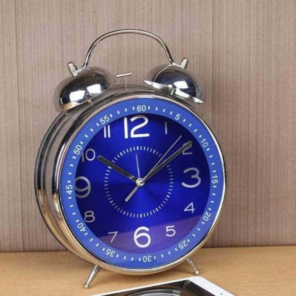 Timeless Oversized Twin Bell Alarm Clock with Vintage Flair