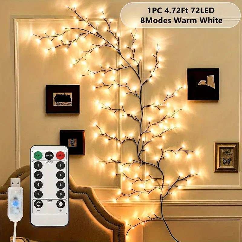 Artistic LED Branch Light – USB-Powered Decorative Lamp with 8 Settings