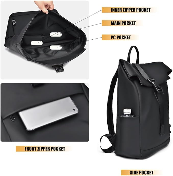 AquaVoyage Waterproof Travel Backpack with USB Charger