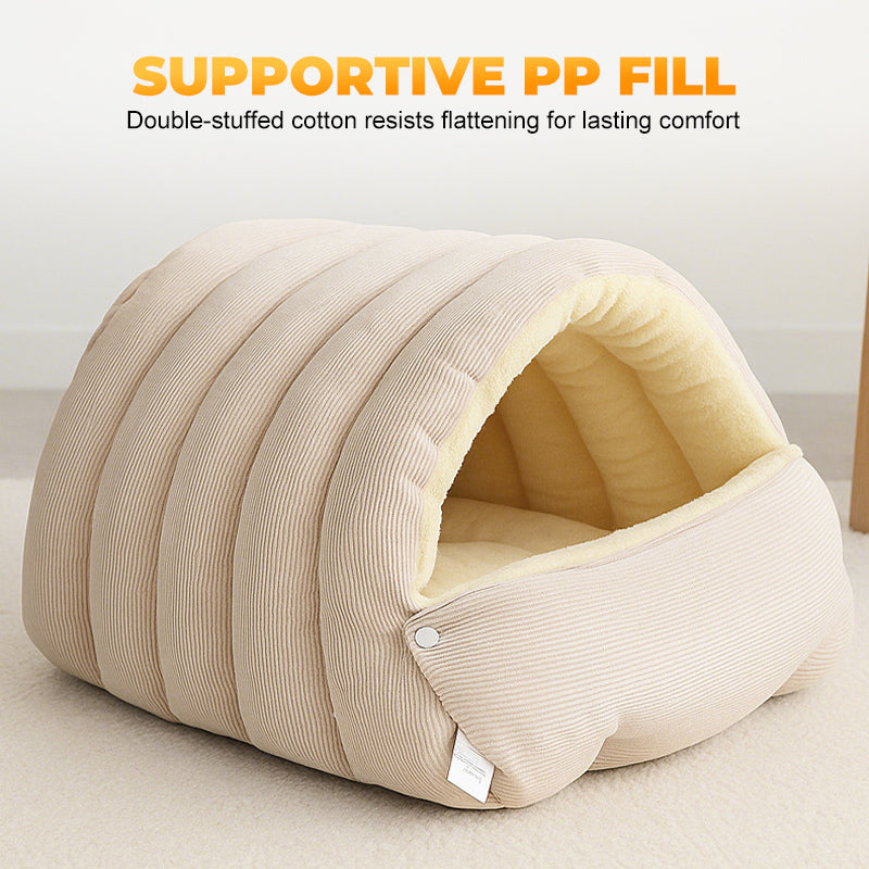 Pet Cave Bed | Cozy Retreat for Animals | Warm Fleece Dream