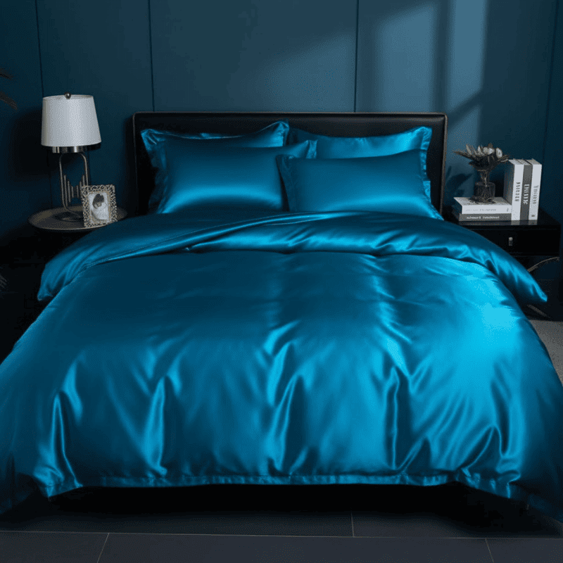 Bedding Set | Satin-Finish Polyester | Duvet Cover + Fitted Sheet + 2 Pillowcases